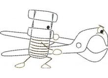 Stickserie - Ritter Schraube Doodle 3